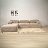 Banque modulaire 3 places avec hocker doblo beige