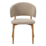 Japandi Eetkamerstoel Yuka Zand - Eikenlook Frame