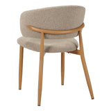 Japandi Eetkamerstoel Yuka Zand - Eikenlook Frame