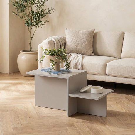 Salontafel Grijs Melamine - 80 x 40 cm - Eterna