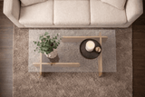 Table basse Naturel Verre Opal 105x65x30 cm 