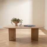 Table basse Sapphire Oak Melamine 119x60x40 cm Sable 