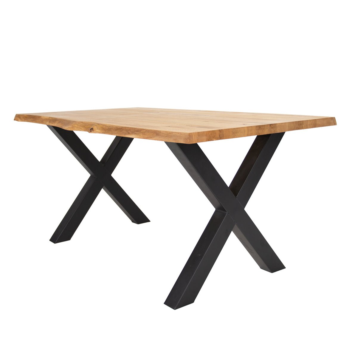 Table à manger revi Oak Wood X-leg noir