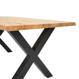 Table à manger revi Oak Wood X-leg noir