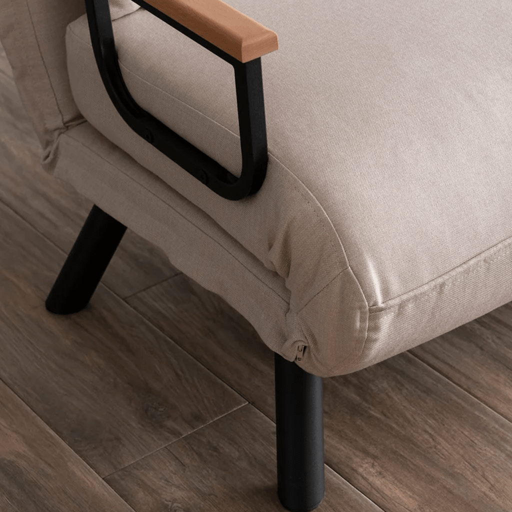 Banken - Slaapbank beige linnen stof 2 persoons - Sando - Dimehouse