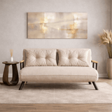 Banken - Slaapbank beige linnen stof 2 persoons - Sando - Dimehouse