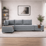 Banken - Slaapbank grijs stof - XXL 280 x 210 - Links - Fly - Dimehouse