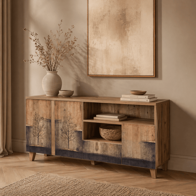 TV Meubels - Dressoir Marina Mila Atlantisch Dennenhout Melamine 160x76x45 cm - Dimehouse