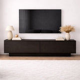 Meubles de télévision Merida Black Mélamine 140x38.2x35,5 cm