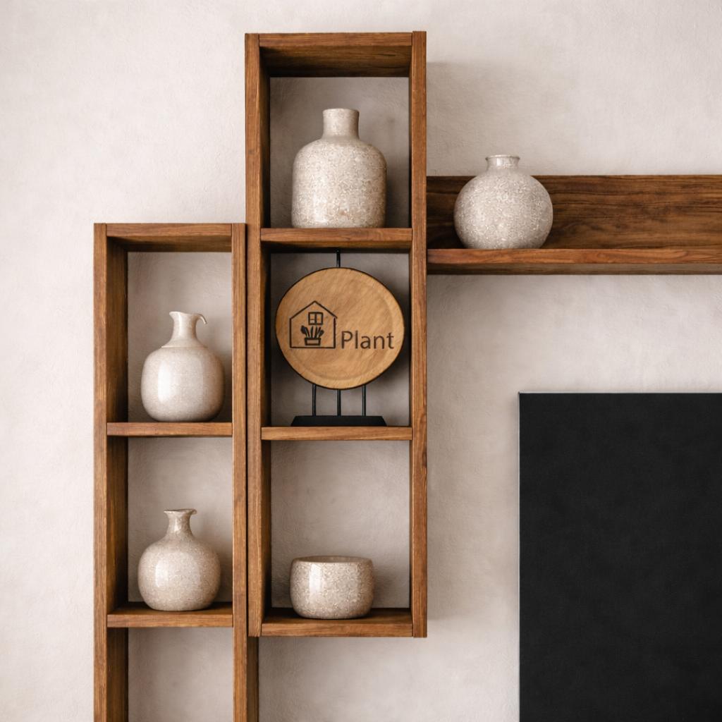 TV Meubels - TV Meubel Set Iona Wit Donker Walnoot Melamine 180x48,6x35 cm - Dimehouse