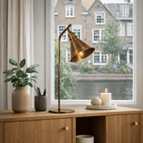 Lampe de table en métal couleur bronze Crimson 