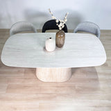Chaise de salle à manger Set de 4 Bouclés Beige Lisa - Cadre Noir 
