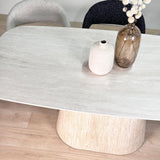 Chaise de salle à manger Set de 4 Bouclés Beige Lisa - Cadre Noir 