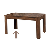 Eettafels - Uitschuifbare eettafel walnoot melamine - Japandi - 130 - 170 cm - Otis - Dimehouse