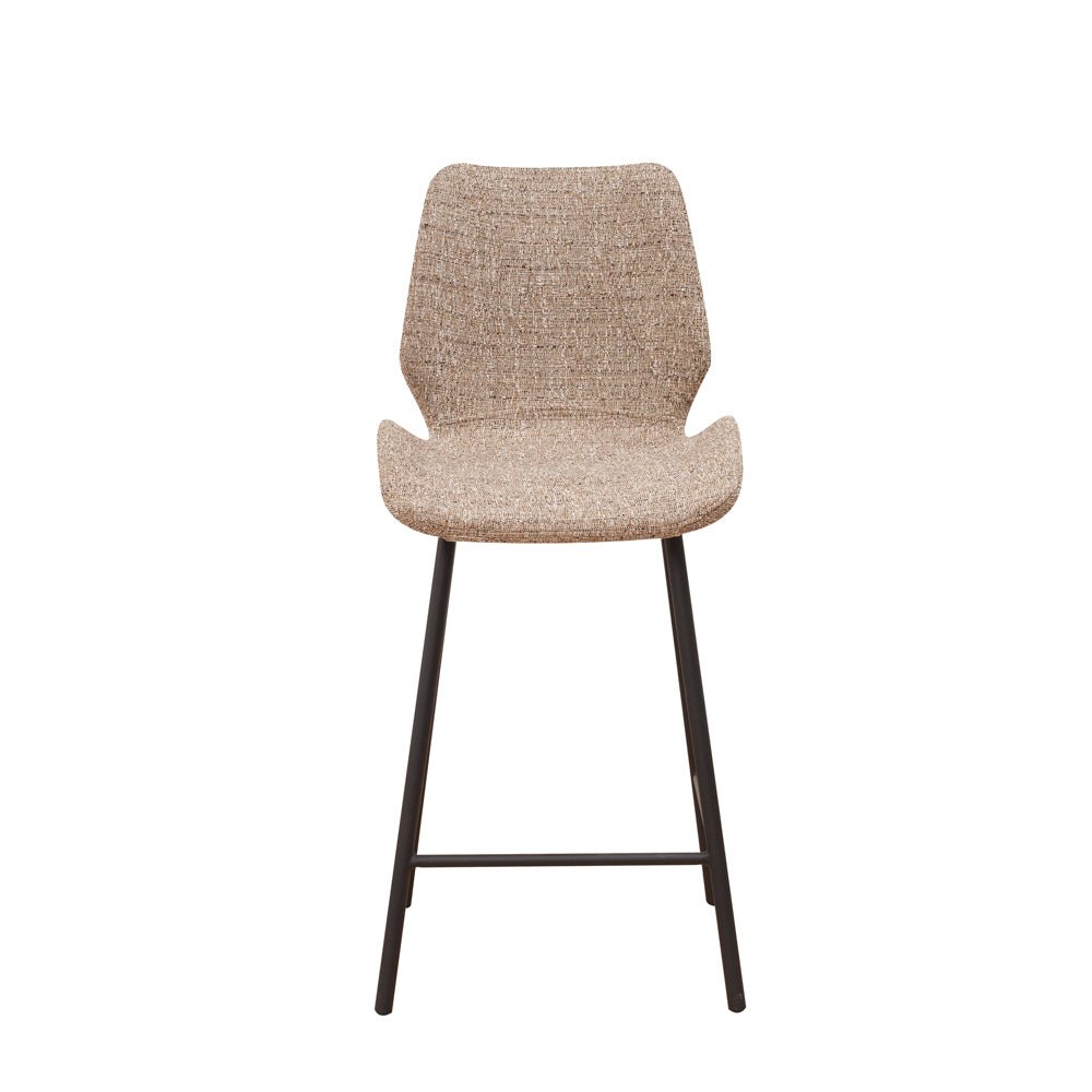 Beau Tabouret De Bar Industriel Chenille Beige