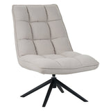 Fauteuil pivotant Yuki bouclé beige