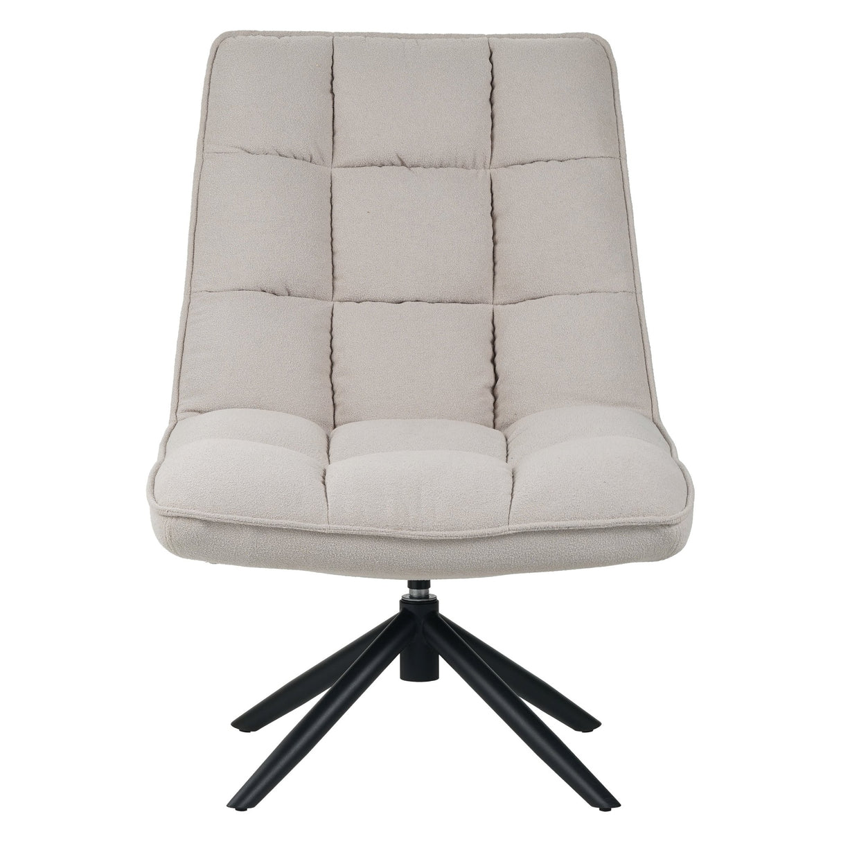 Fauteuil pivotant Yuki bouclé beige