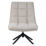 Fauteuil pivotant Yuki bouclé beige