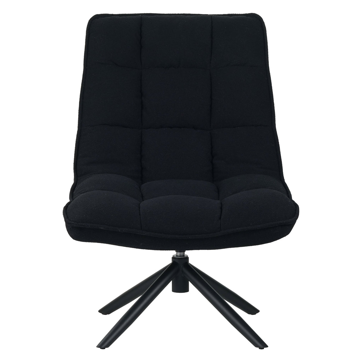 Fauteuil pivotant Yuki bouclé noir