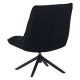 Fauteuil pivotant Yuki bouclé noir