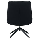 Fauteuil pivotant Yuki bouclé noir