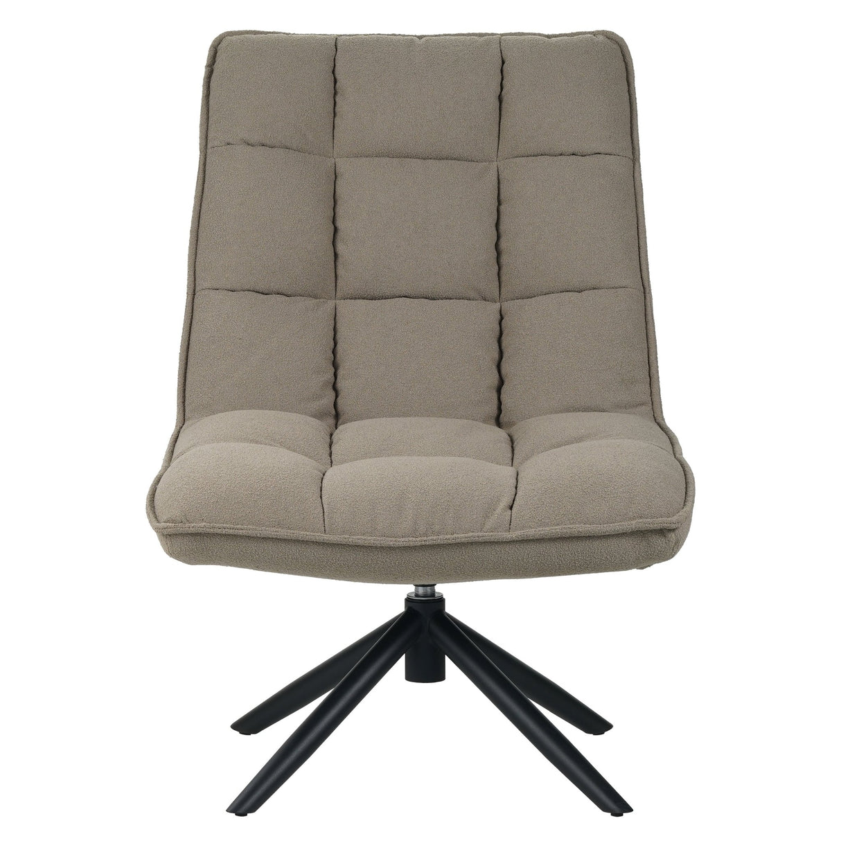 Fauteuil pivotant Yuki bouclé taupe