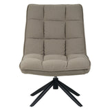 Fauteuil pivotant Yuki bouclé taupe