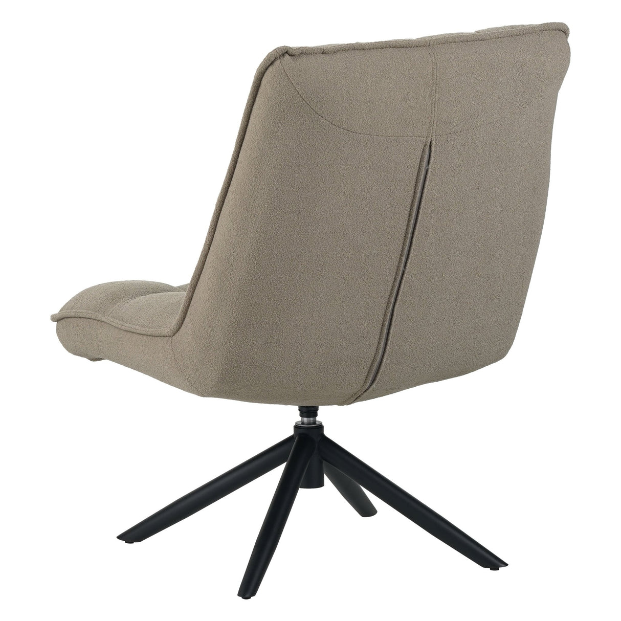 Fauteuil pivotant Yuki bouclé taupe