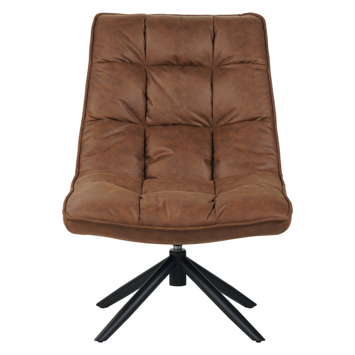 Fauteuil pivotant Yuki eco leather cognac