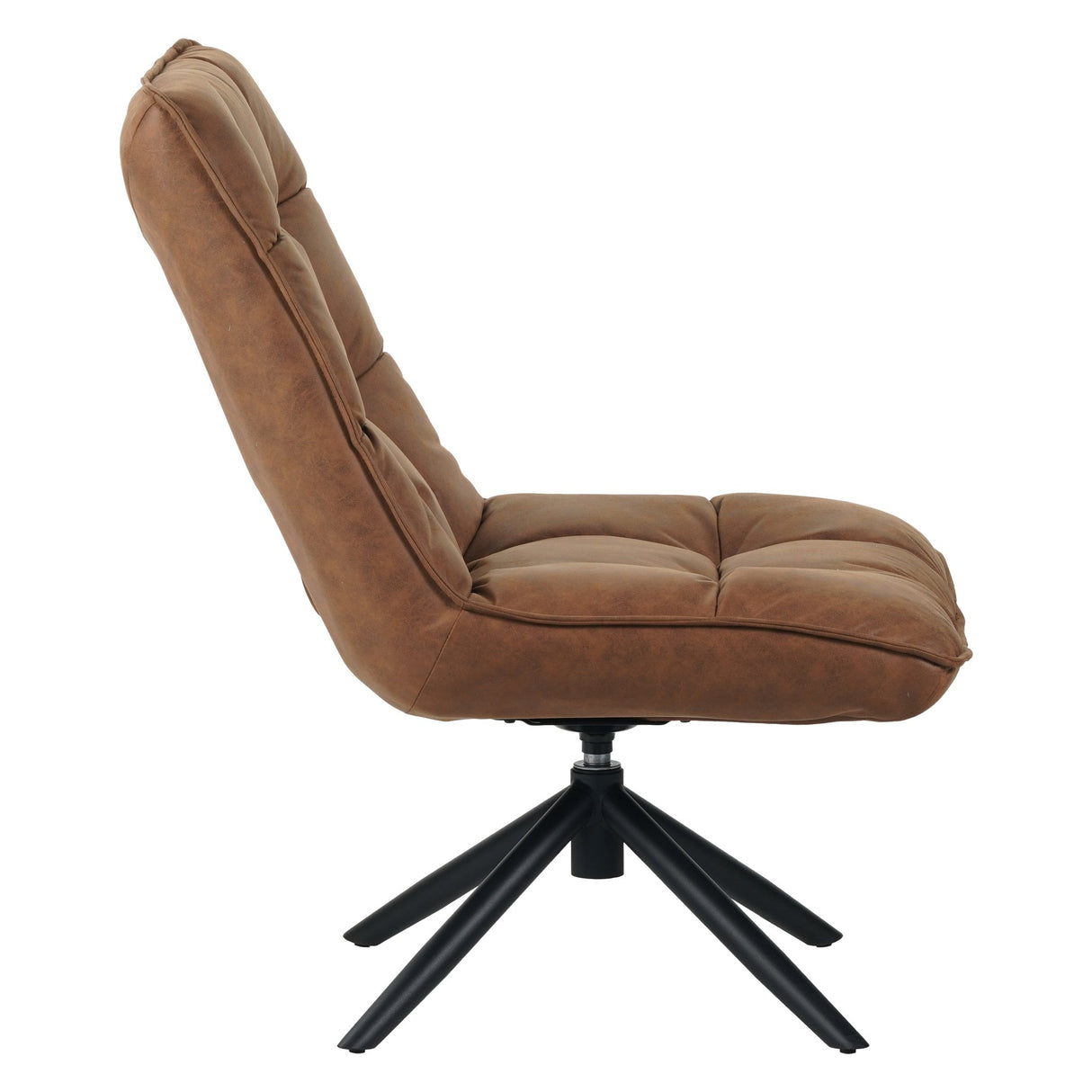 Fauteuil pivotant Yuki eco leather cognac