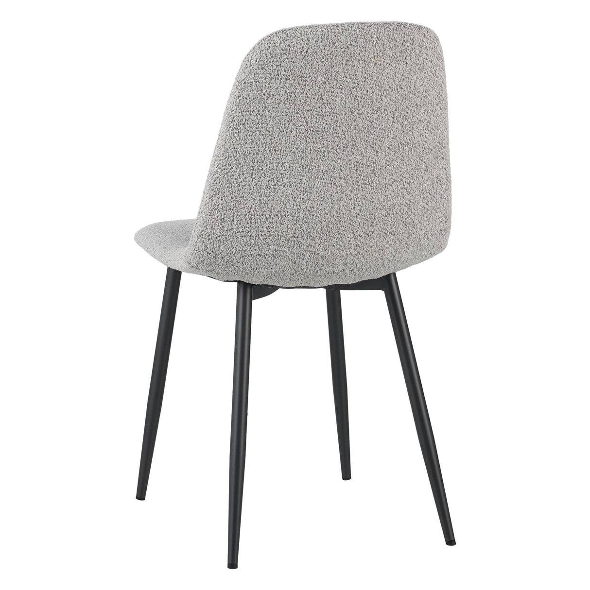 Ensemble de 4 chaises de salle à manger scandinaves en tissu bouclé naturel mélangé Swift - Sans accoudoirs 