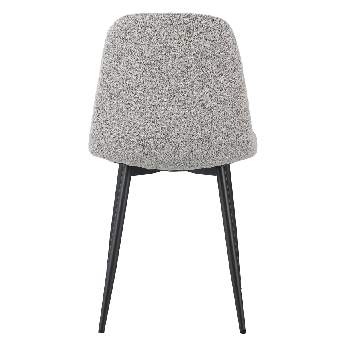 Ensemble de 4 chaises de salle à manger scandinaves en tissu bouclé naturel mélangé Swift - Sans accoudoirs 