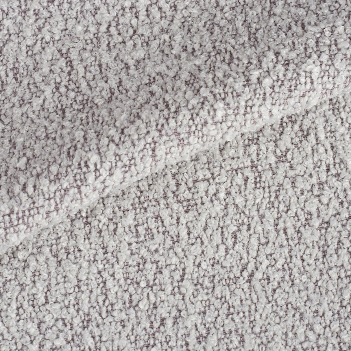 Ensemble de 4 chaises de salle à manger scandinaves en tissu bouclé naturel mélangé Swift - Sans accoudoirs 