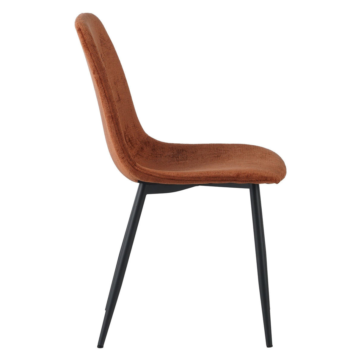 Lot de 4 chaises de salle à manger scandinaves Swift – Tissu chenille terracotta
