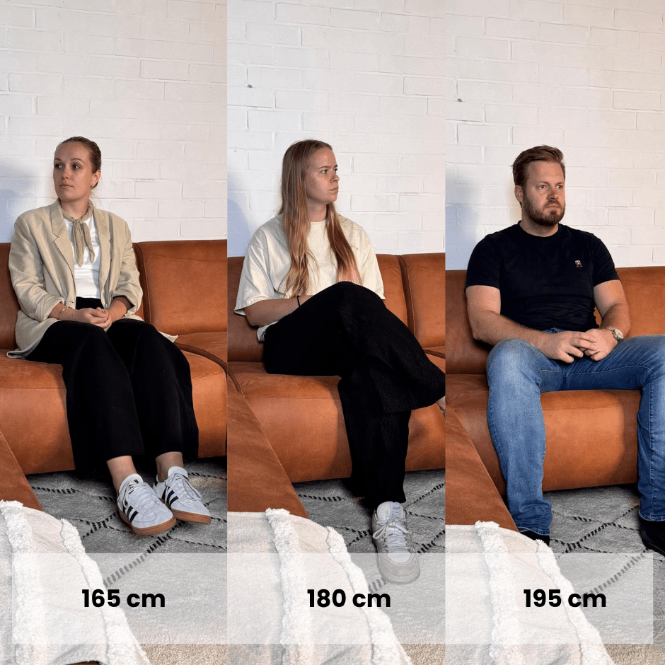 Hoekbank Barin antraciet robuust eco-leer links