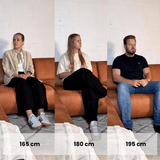 Hoekbank Barin antraciet robuust eco-leer links