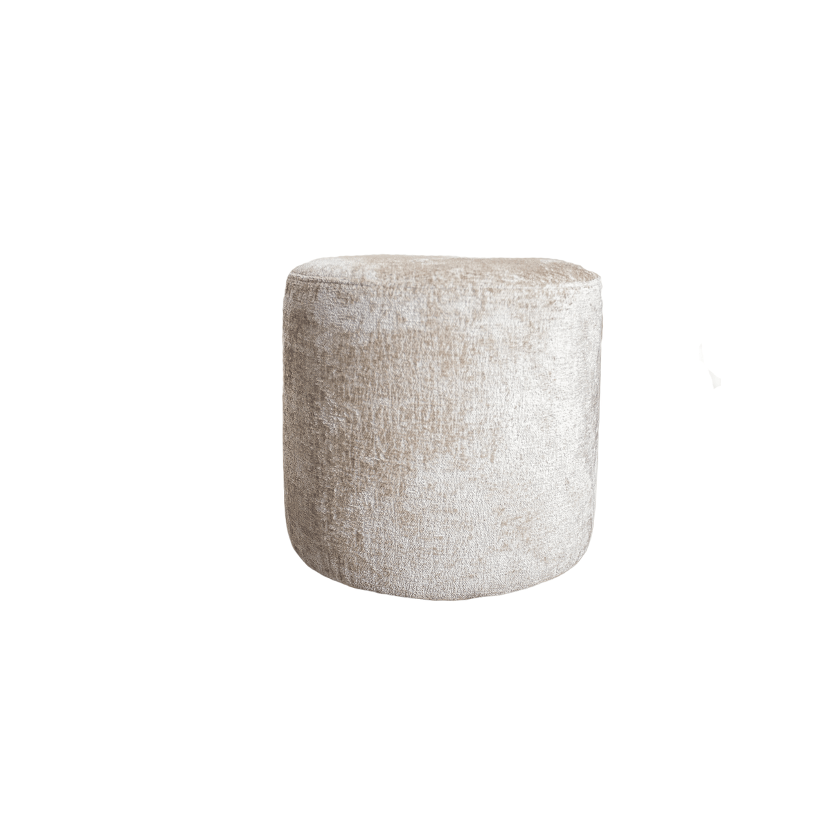 Hockers-Hocker beige chenille stof - 40x40x35 cm - Mara-Dimehouse