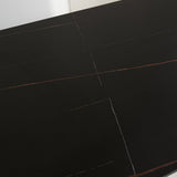 Eettafel Grace Black Dimehouse Zwart LxBxH 215x105x10 Sintered stone Sfeerfoto schuin vooraanzicht