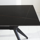 Eettafel Grace Black Dimehouse Zwart Sintered stone Sfeerfoto schuin vooraanzicht