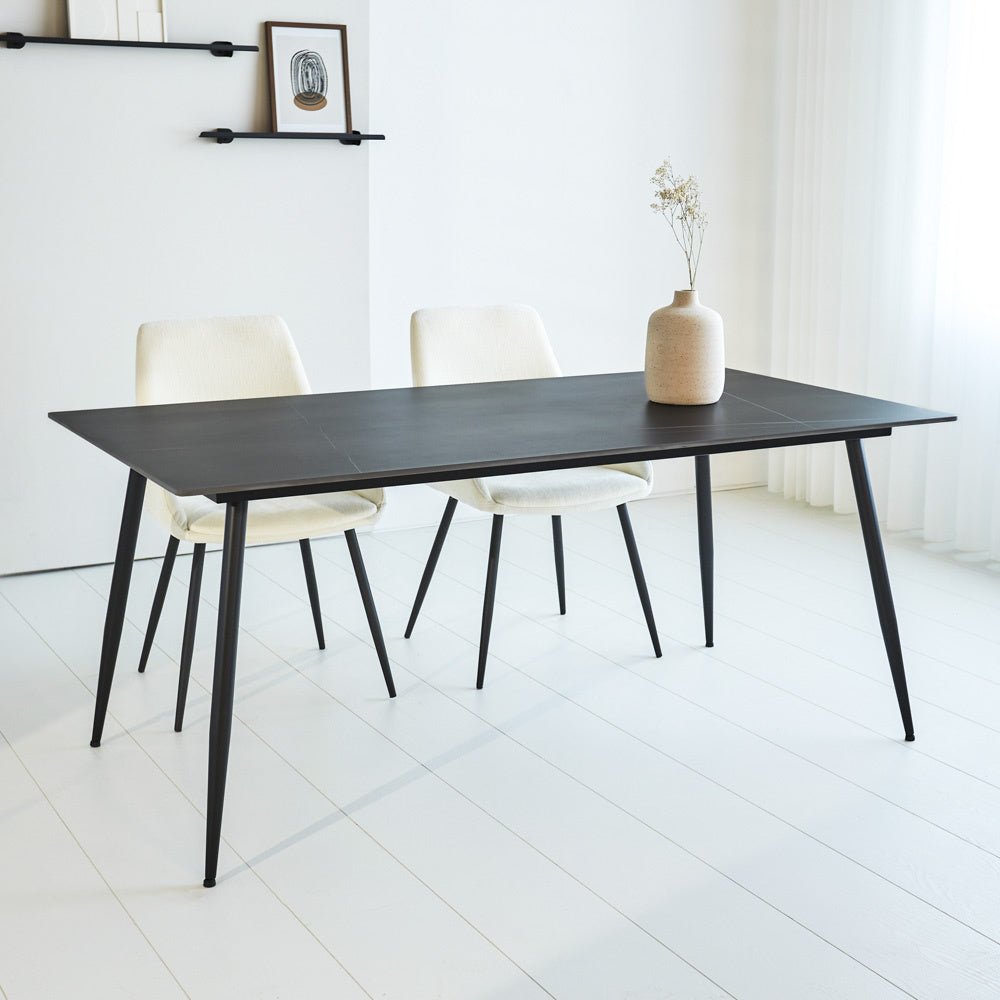 Eettafel Jules Black Dimehouse Zwart LxBxH 78x27x10 Sintered stone Sfeerfoto zijaanzicht