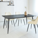 Eettafel Jules Black Dimehouse Zwart LxBxH 78x27x10 Sintered stone Sfeerfoto schuin vooraanzicht