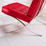 Fauteuil Expo premium leer Dimehouse Rood LxBxH 80x78x78 Runderleer Sfeerfoto detail