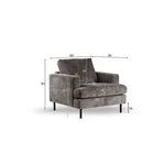 Tissu anthracite de fauteuil