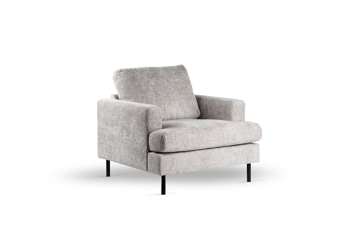 Fauteuil Faya DH Interior Beige Witfoto schuin vooraanzicht