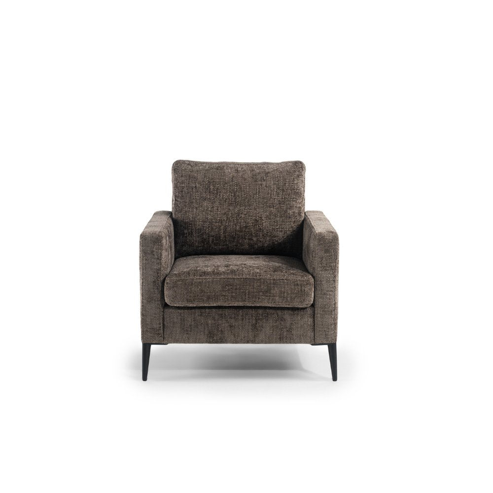 Fauteuil Flora DH Interior Bruin Stof Witfoto vooraanzicht