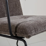 Fauteuil Hailey Chenille Dimehouse Grijs LxBxH 66x64x37 Stof Sfeerfoto detail