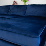 Bank Gino Dimehouse Donkerblauw LxBxH 150x97x55 Stof Sfeerfoto anders