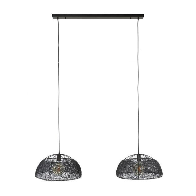 Hanglamp Elijah DH Interior Zwart LxBxH 99x53x31 Metaal Witfoto schuin vooraanzicht