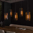 Lampe suspendue Jeff DH Intérieur Noir LxlxH 141x51x15 Métal Photo d'ambiance vue de face diagonale