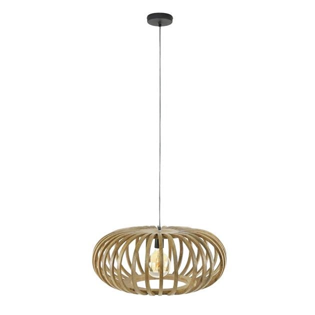 Hanglamp Lucia DH Interior Mango LxBxH 79x79x41 Mangohout Witfoto vooraanzicht